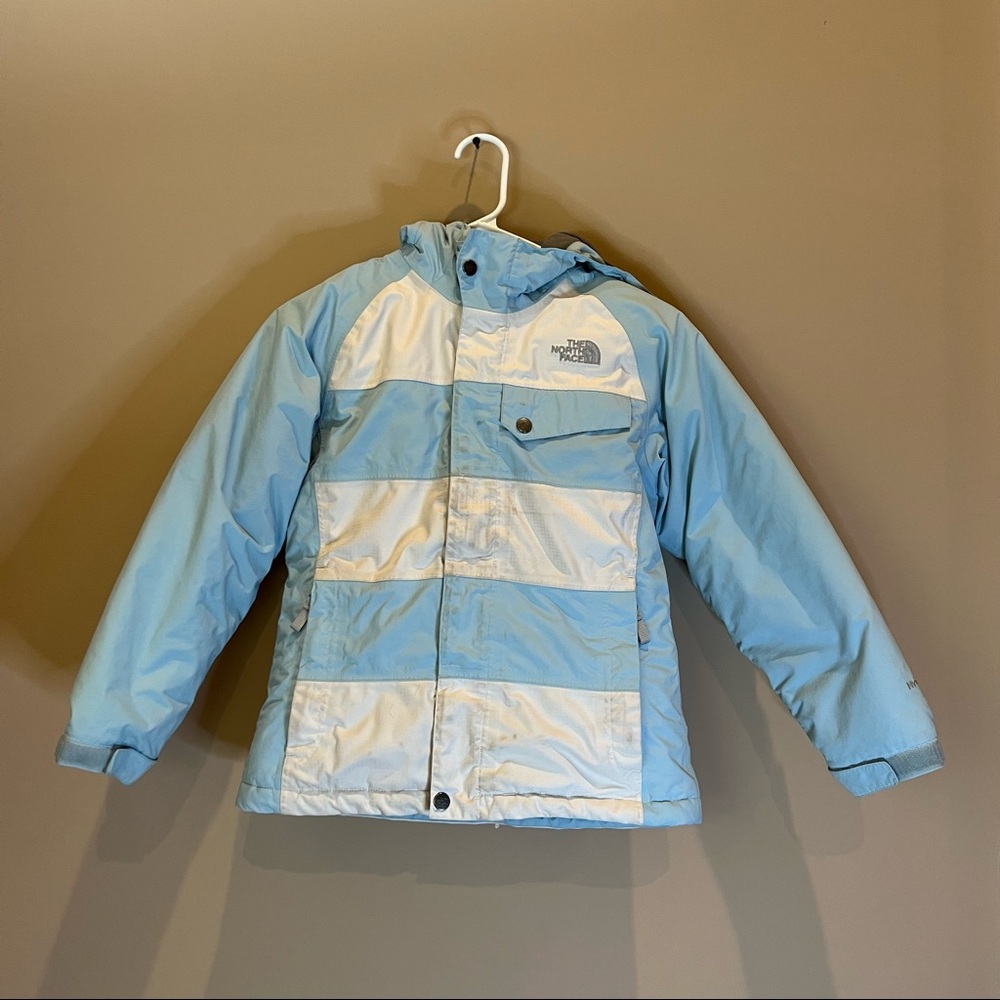 Light Blue Kids North Face Jacket